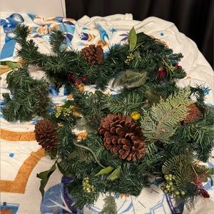 Christmas garland with pinecones